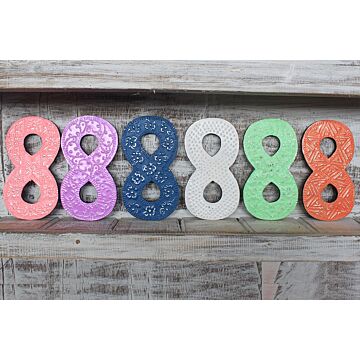 Number "8" - Assorted Colours - 15cm