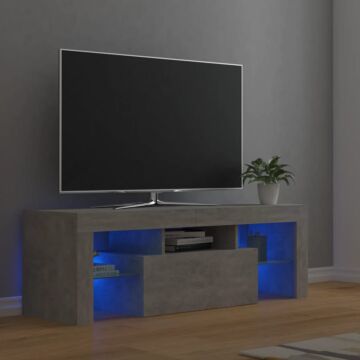 Vidaxl Tv Cabinet With Led Lights Concrete Grey 120x35x40 Cm