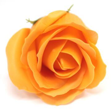 Craft Soap Flowers - Med Rose - Orange - Pack Of 10