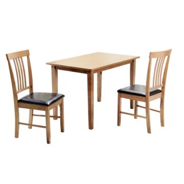 Massa Small Dining Set With 2 Chairs Oak