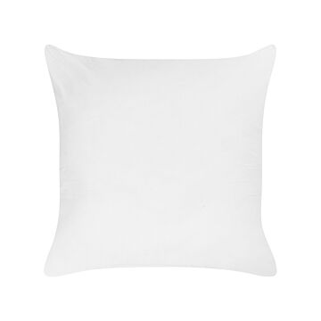 Bed Pillow White Lyocell Japara Cotton Rectangular 80 X 80 Cm Polyester Filling High Profile Sleeping Cushion Bedroom Beliani
