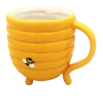 Novelty Upside Down Ceramic Mug - Beehive