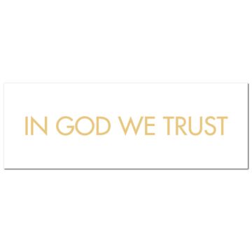 In God We Trust Gold Foil Plaque