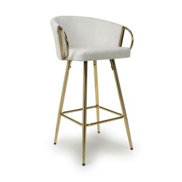 Volero Textured Effect Cream Bar Stool