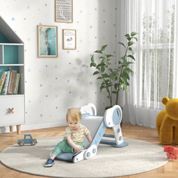 Aiyaplay Foldable Kids Slide Indoor, Freestanding Baby Slide For 1.5-3 Years Old, Grey