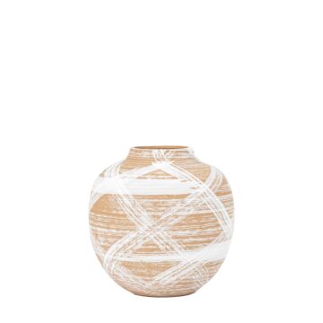 Tarka Vase Small Reactive Brownwhite 185x185x185mm