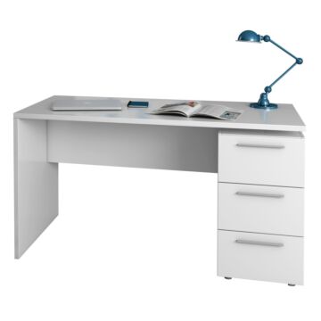 Arctic Desk 3 Drawer White 004605a