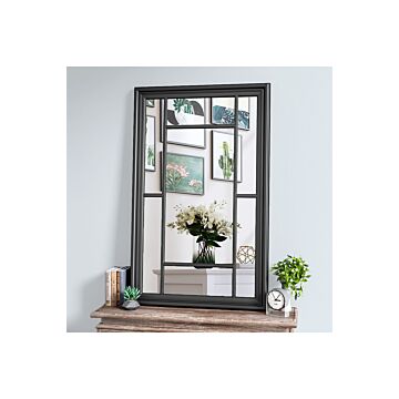 Black Rectangular Decorative Window Mirror