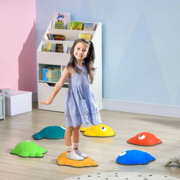 Aiyaplay 6 Pcs Balance Stepping Stones Kids For Sensory With Non-slip Edge, Stackable Outdoor Indoor Obstacle Course