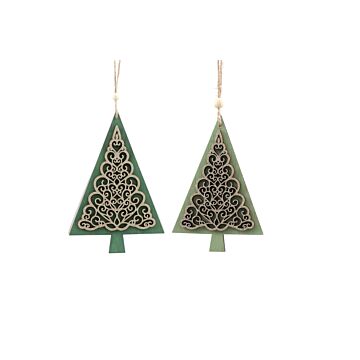 Pair Of Hanging Tree Decorations