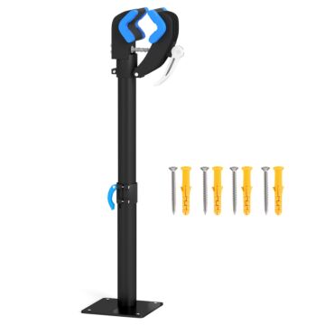 Homcom Bike Repair Stand, Wall Mount Bicycle Repair Rack With Adjustable Clamp, Bicycle Maintenance Rack For Road Mountain Bike, Bike Workstand For Home Garage Or Workshop