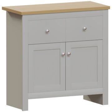 Vida Designs Arlington 2 Drawer 2 Door Sideboard, Grey