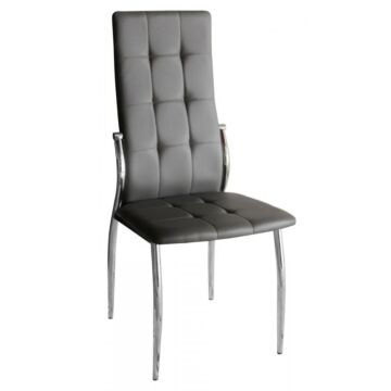 Oyster Pu Chairs Grey & Chrome (4s)