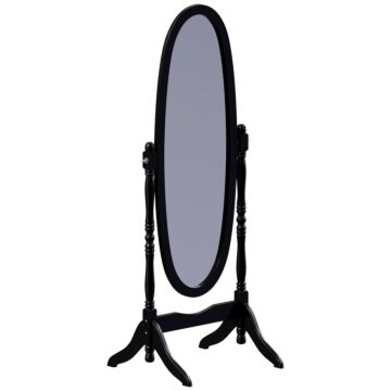 Vida Designs Nishano Oval Cheval Mirror, Black