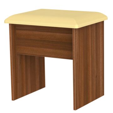 Contrast Dressing Table Stool In Noche Walnut