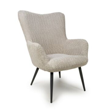 Bordeaux Textured Chenille Effect Mink Armchair