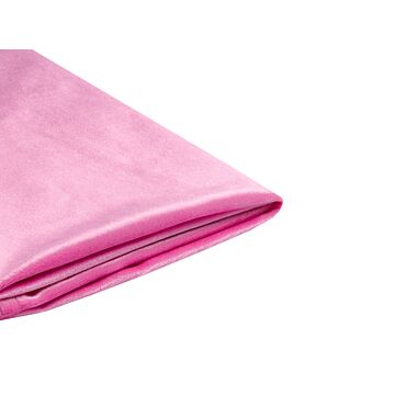 Bed Frame Cover Fuchsia Pink Velvet For Bed 90 X 200 Cm Removable Washable Beliani