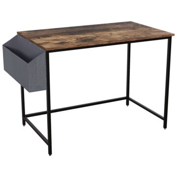 Vida Designs Brooklyn Large Computer Desk, Dark Wood