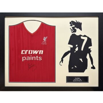 Liverpool Fc 1986 Dalglish Signed Shirt Silhouette