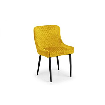 Luxe Velvet Dining Chair - Mustard