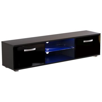 Vida Designs Cosmo 2 Door Led Tv Unit, 160cm, Black