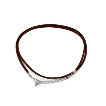 Faux Leather Pendant Cord - 2.5mm X 55cm - Dark Brown A010