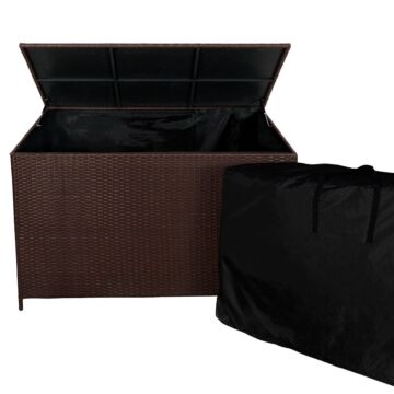 Rattan Cushion Storage Box - Brown