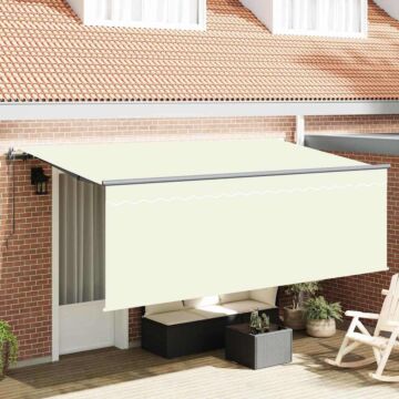Vidaxl Awning With Blind Cream 350 X 200 X 120 Cm Fabric, Metal