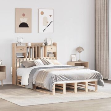 Vidaxl Bookcase Bed Without Mattress 120x200 Cm Solid Wood Pine