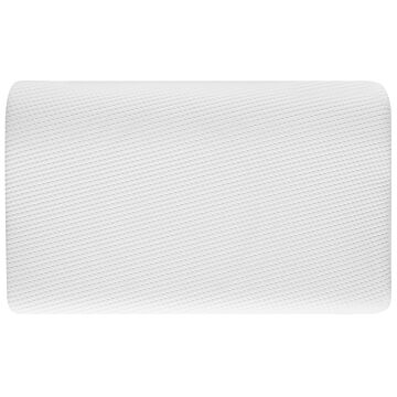 Memory Foam Pillow White Polyester Fabric Neck Support Orthopaedic Anti-allergy 57 X 35 Cm Beliani
