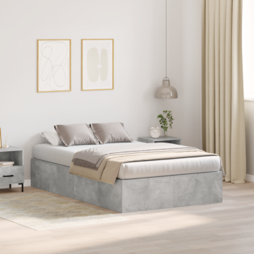 Vidaxl Bed Frame Concrete Grey Concrete Single Sturdy