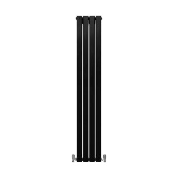 Designer Flat Panel Radiators Matt Black 1600mm X 280mm