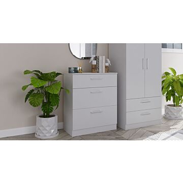 Devon 3 Drawer Deep Chest In Grey Matt