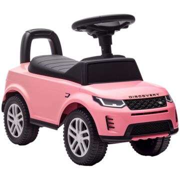 Aiyaplay Land Rover Licensed Toddler Ride On Car With Horn, Engine Sounds, Under-seat Storage, For 18-36 Months, Pink