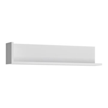 Lyon 120cm Wall Shelf In White And High Gloss