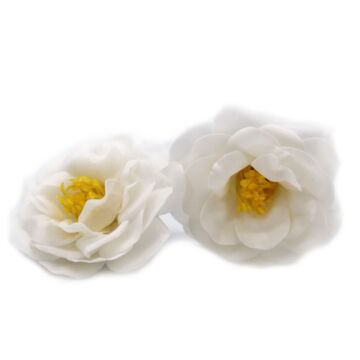 Craft Soap Flower - Camellia - White - Pack Of 10