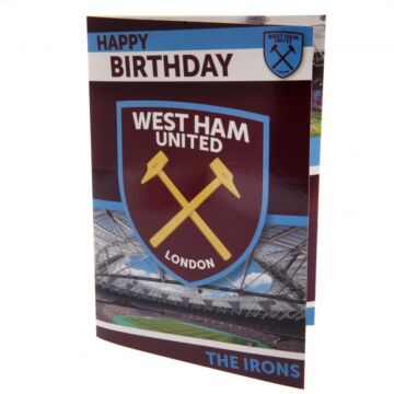 West Ham United Fc Musical Birthday Card