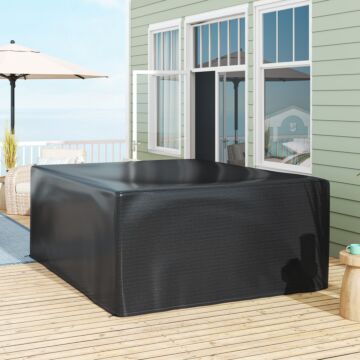 Outsunny Garden Furniture Cover, Waterproof Anti-uv Large Protective Patio Set Covers, 235 X 190 X 90cm, Black