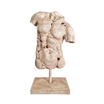 White Torso Ornament On Stand 65cm