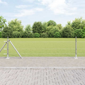 Vidaxl Hexagon Fence 0.5x100 M Galvanised Steel, Vidaxl Fence Posts With Base Plates 13 Pcs Ø32mm 70cm Galvanised Steel