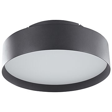Ceiling Lamp Black Steel Acrylic Integrated Led Lights Round Shape Decorative Modern Lighting Beliani
