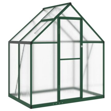 Vidaxl Greenhouse With Base Frame Green 169x114x195 Cm Aluminium