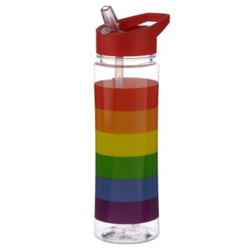 Reusable Somewhere Rainbow 550ml Water Bottle With Flip Straw