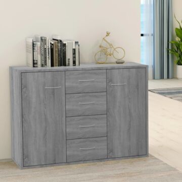 Vidaxl Sideboard Grey Sonoma 88x30x65 Cm Engineered Wood