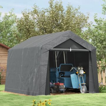 Outsunny 3 X 3(m) Waterproof Portable Shed, Garden Storage Tent With Ventilation Window, For Bike, Motorbike, Garden Tools