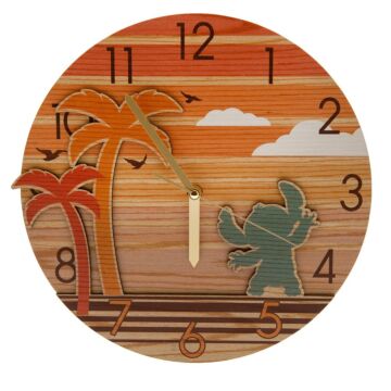 Lilo & Stitch Premium Wooden Wall Clock