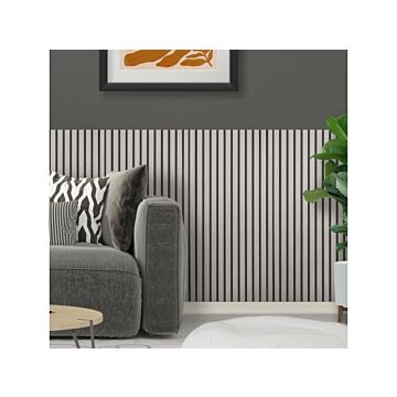 Fuse Acoustic Wooden Wall Panel In Grey Oak, 1.2m X 0.6m