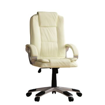 Vida Designs Charlton Office Chair, Cream