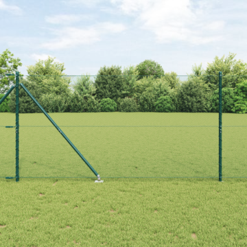 Vidaxl Hexagon Fence Green 1.4x50 M Steel