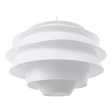 Pendant Lamp White Plastic Globe Shape Decorative Modern Beliani